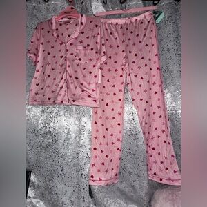 Juicy Couture Valentines Day Pink Heart Pajama Set
